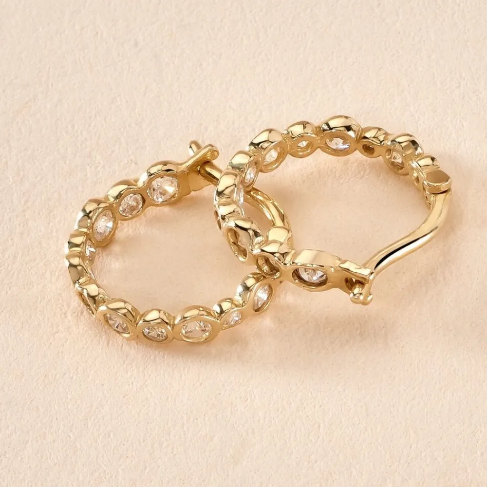 Marc Orian Bijoux Zirconium|Créoles > Créoles Lennon Or Jaune Oxyde De Zirconium
