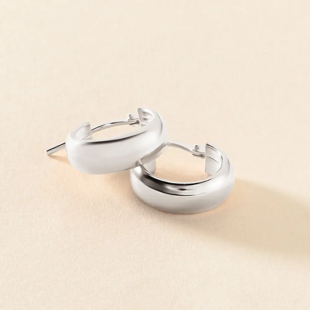 Marc Orian Créoles Argent|Créoles > Créoles Lisa Argent Blanc