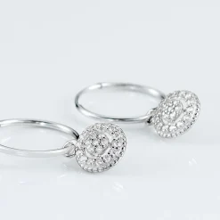 Créoles Lulu Or Blanc Oxyde