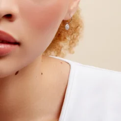Créoles Lulu Or Blanc Oxyde