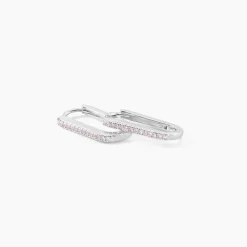 Marc Orian Créoles Argent|Bijoux Zirconium > Créoles Lutetia Argent Blanc Oxyde De Zirconium argent blanc oxyde rose