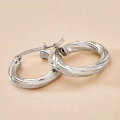Créoles Maia Argent Blanc