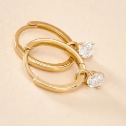 Marc Orian Bijoux Zirconium|Créoles > Créoles Massimo Or Jaune Oxyde De Zirconium
