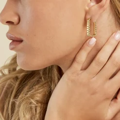 Marc Orian Créoles|Créoles Femme > Créoles Mira Acier Jaune