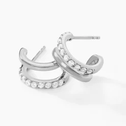 Marc Orian Créoles Argent|Bijoux Zirconium > Créoles Noalie Argent Blanc Oxyde De Zirconium