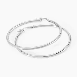 Marc Orian Créoles|Créoles Femme > Créoles Or Blanc Rond