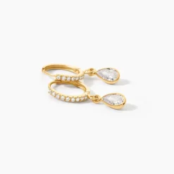 Marc Orian Bijoux Zirconium|Créoles > Créoles Or Jaune Arielle Oxyde De Zirconium