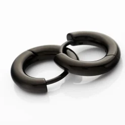PHEBUS HIM Créoles|Bijoux Homme > Créoles Acier Noir