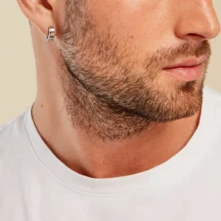 PHEBUS HIM Créoles|Bijoux Homme > Créoles Dave Acier Blanc