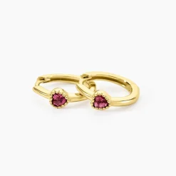 Marc Orian Créoles Argent|Créoles > Créoles Poem Argent Jaune Tourmaline