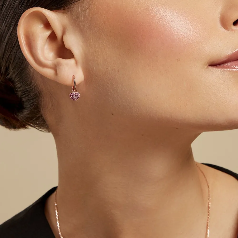 Marc Orian Créoles Argent|Bijoux Zirconium > Créoles Reflets Romantiques Argent Rose Oxyde De Zirconium