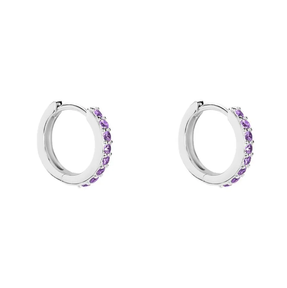 Créoles Rio Argent Blanc Oxyde De Zirconium