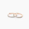 Marc Orian Boucles D'Oreilles Strass|Créoles > Créoles Sandrine Or Rose Strass
