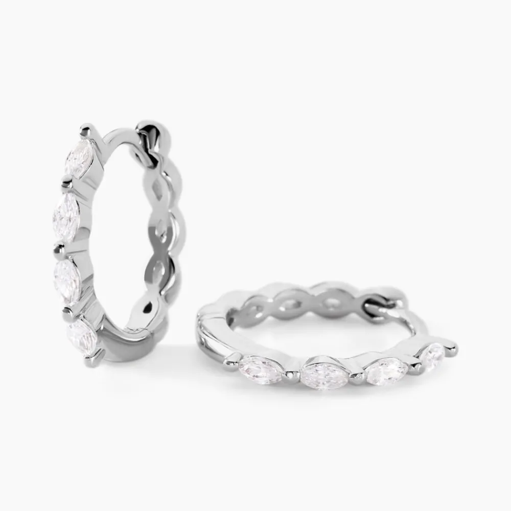 Marc Orian Créoles Argent|Bijoux Zirconium > Créoles Servane Argent Blanc Oxyde De Zirconium