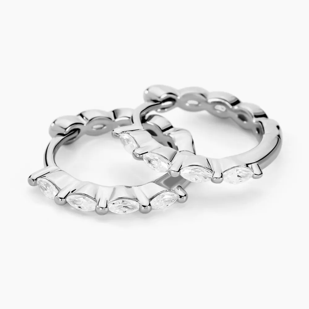 Marc Orian Créoles Argent|Bijoux Zirconium > Créoles Servane Argent Blanc Oxyde De Zirconium