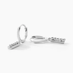 Marc Orian Créoles Argent|Créoles > Créoles Snook Argent Blanc