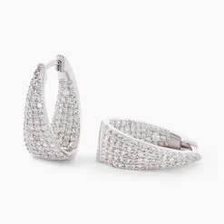 Marc Orian Créoles Argent|Bijoux Zirconium > Créoles Soazig Argent Blanc Oxyde De Zirconium