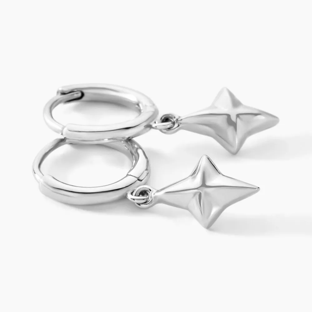 Marc Orian Créoles Argent|Créoles > Créoles Spell Argent Blanc