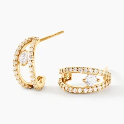 Marc Orian Bijoux Zirconium|Créoles > Créoles Tevye Or Jaune Oxyde De Zirconium