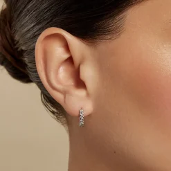 Créoles Toula Argent Blanc