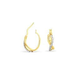 Marc Orian Boucles D'Oreilles Strass|Créoles > Créoles Ursella Or Jaune Strass
