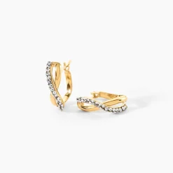 Marc Orian Boucles D'Oreilles Strass|Créoles > Créoles Ursella Or Jaune Strass