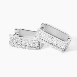 Marc Orian Créoles Argent|Bijoux Zirconium > Créoles Vaya Argent Blanc Oxyde De Zirconium