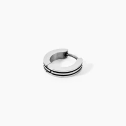 Marc Orian Créoles|Bijoux Homme > Créole Unitaire Acier Blanc Charloto