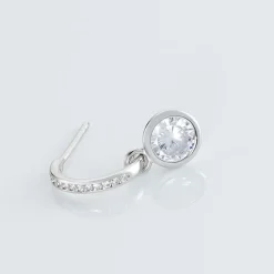 Marc Orian Créoles Argent|Bijoux Zirconium > Créole Unitaire Ancelin Rondes Argent Blanc Oxyde De Zirconium