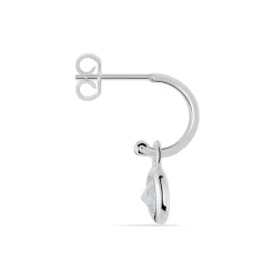 Marc Orian Créoles Argent|Bijoux Zirconium > Créole Unitaire Ancelin Rondes Argent Blanc Oxyde De Zirconium