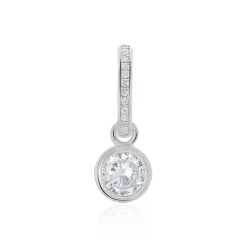 Marc Orian Créoles Argent|Bijoux Zirconium > Créole Unitaire Ancelin Rondes Argent Blanc Oxyde De Zirconium