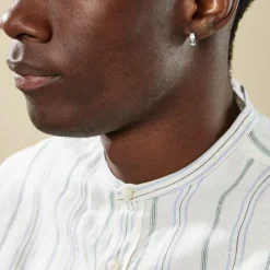 Marc Orian Créoles|Bijoux Homme > Créole Unitaire Gareth Acier Blanc