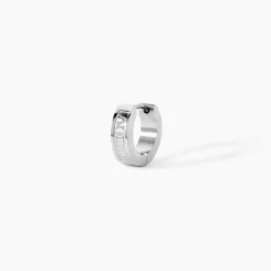 Marc Orian Créoles|Bijoux Homme > Créole Unitaire Gareth Acier Blanc