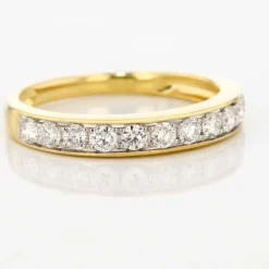 Marc Orian Bagues|Alliances > Demi-alliance Or Jaune Valentine Diamants Synthetique