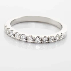 Marc Orian Bagues|Alliances > Demi Alliance Pristina Or Blanc Diamant Synthétique
