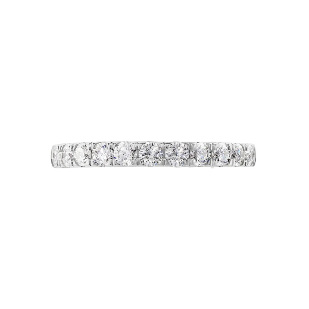 Marc Orian Bagues|Alliances > Demi Alliance Pristina Or Blanc Diamant Synthétique