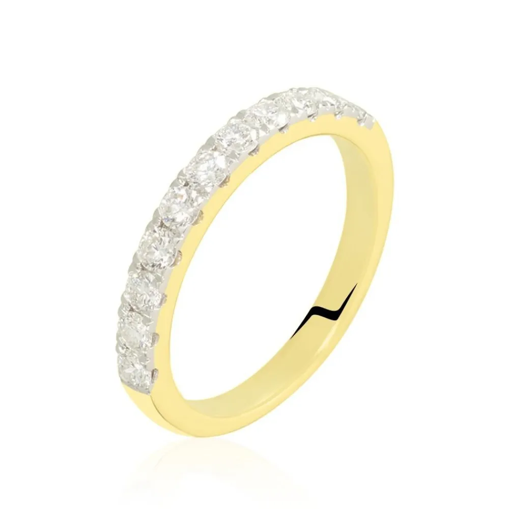 Marc Orian Bagues|Alliances > Demi Alliance Pristina Or Jaune Diamant Synthétique