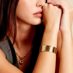 Marc Orian Bracelets Acier Inoxydable|Bijoux Acier Inoxydable > Jonc Malaga Acier Jaune