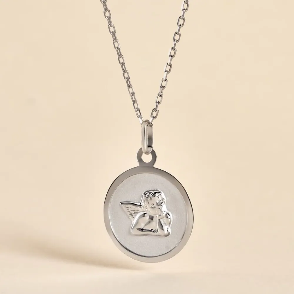 Marc Orian Pendentifs|Pendentifs Personnalisés > Medaille Or Blanc Hannae