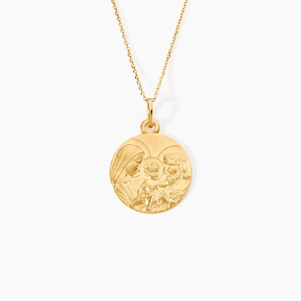 Marc Orian Pendentifs|Pendentifs Personnalisés > Medaille Or Jaune Sainte Famille