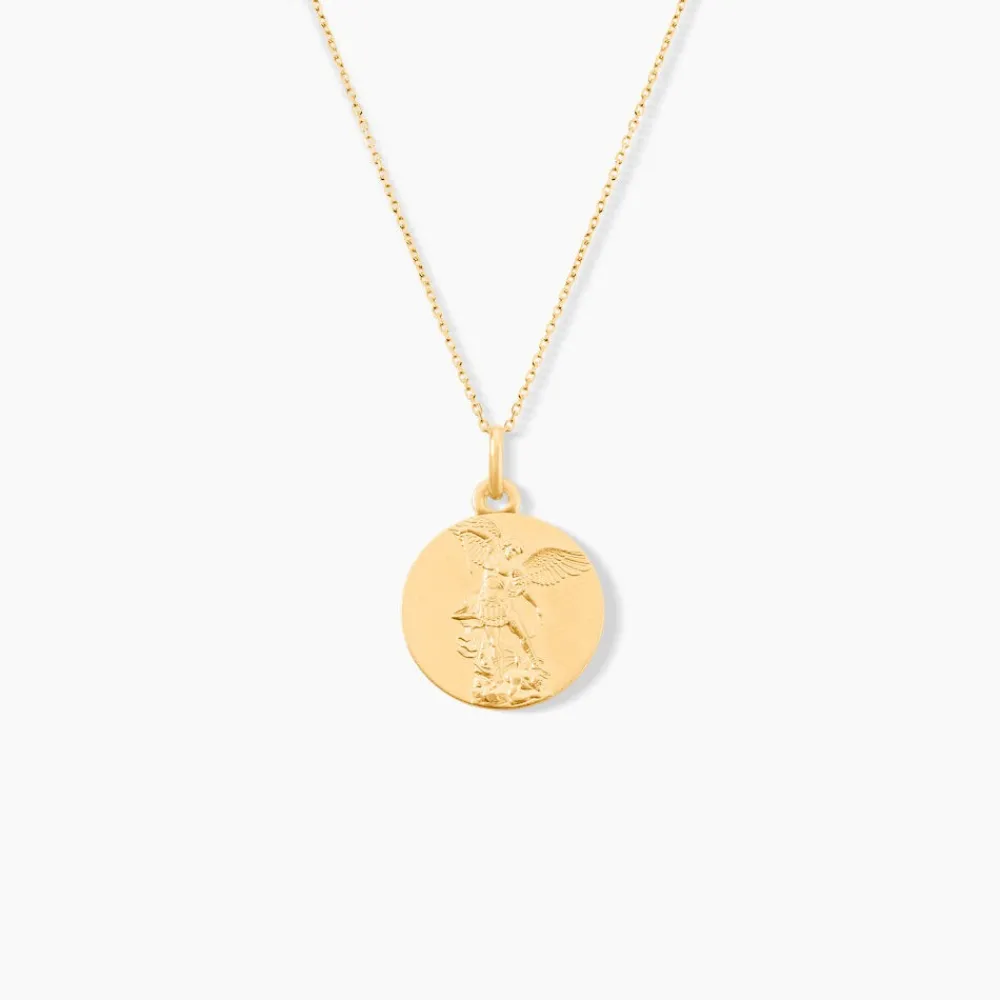 Marc Orian Pendentifs|Pendentifs Personnalisés > Medaille Or Jaune Saint Michel