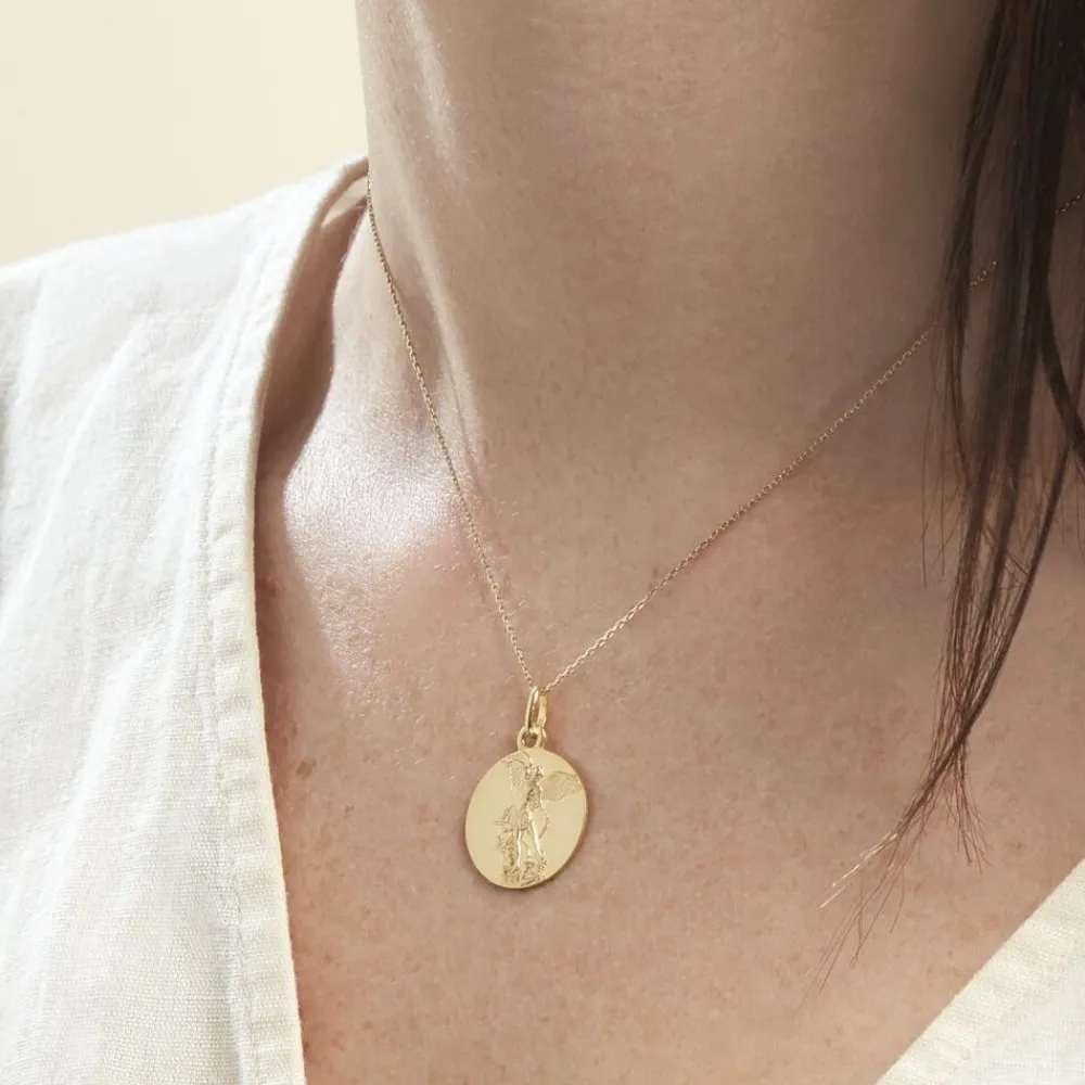 Marc Orian Pendentifs|Pendentifs Personnalisés > Medaille Or Jaune Saint Michel