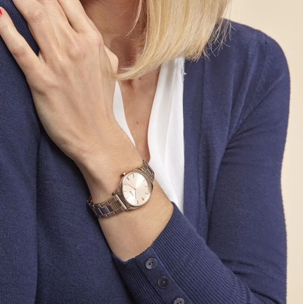 Montre Cluse Feroce Petite Acier Acier Dore Rose