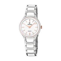 Montre Festina Ceramic Bimatiere Blanc