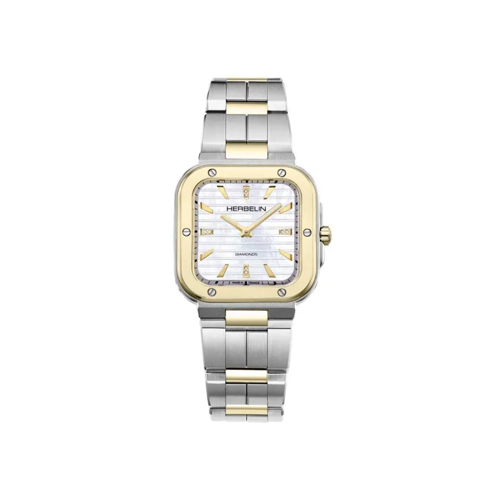 Montre Herbelin Cap Camarat Square Nacre Blanche