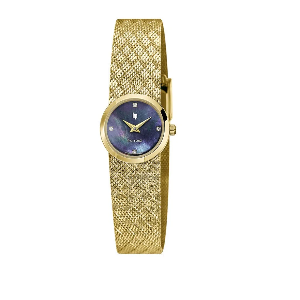 Montre Lip Henriette Diamant Nacre Noire