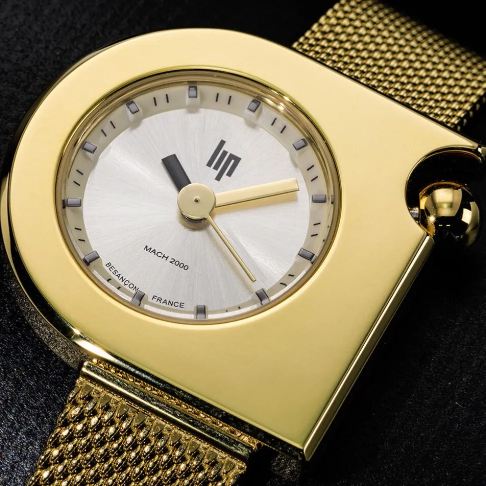 Montre Lip Mach 2000 Mini Moon Doré