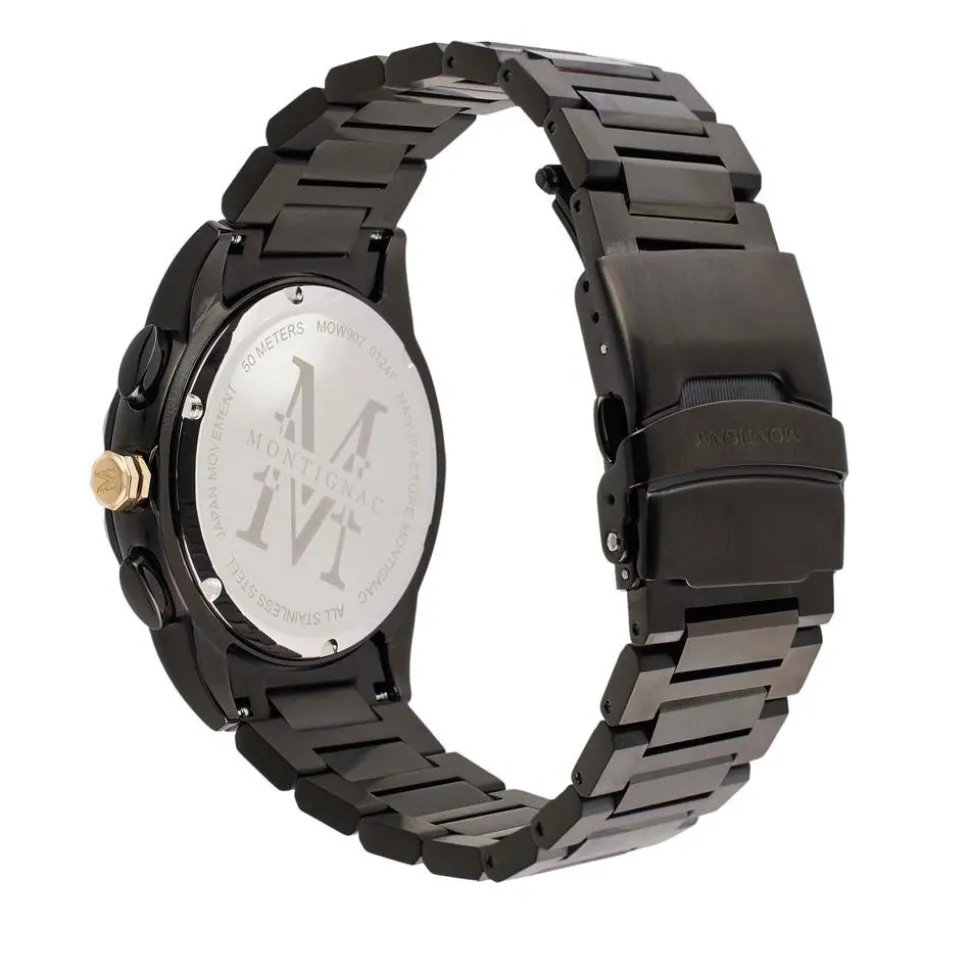 Montre Montignac Round Multifonction Noir