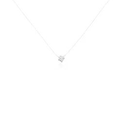 Marc Orian Colliers Fantaisie|Colliers > NYLON 4 Damen Collier Silber 925 Zirkonia Weiß 0,1 ct Viereck