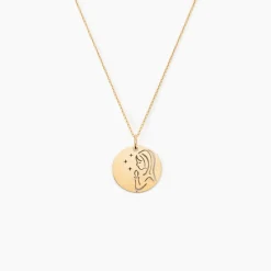 Marc Orian Pendentifs|Cadeaux Baptême > Pendentif Amarante Vierge Rond Or Jaune